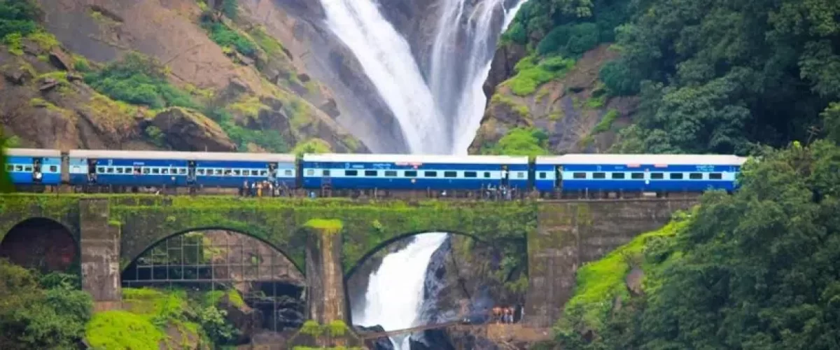 Dudhsagar Waterfall in Winter