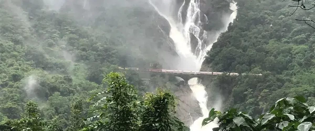 Dudhsagar Waterfall in Monsoon